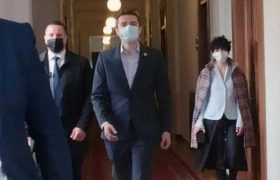 მოშიმშილე ელენე ხოშტარია პარლამენტში კახა კუჭავამ მოინახულა